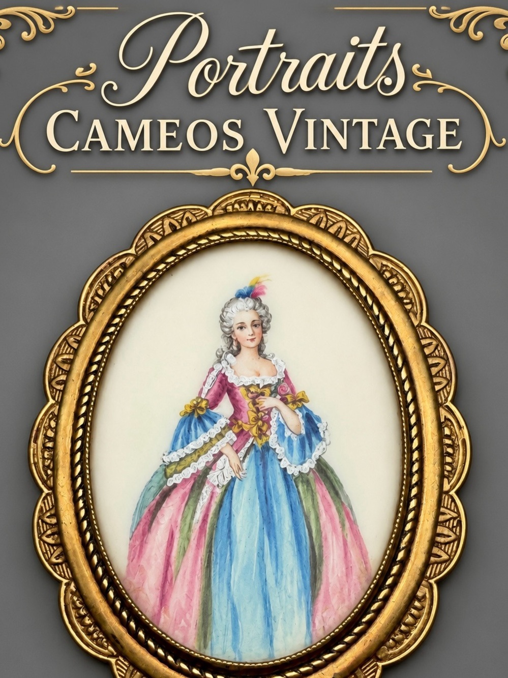 Oct 27 Vintage Portrait Cameo Jewelry